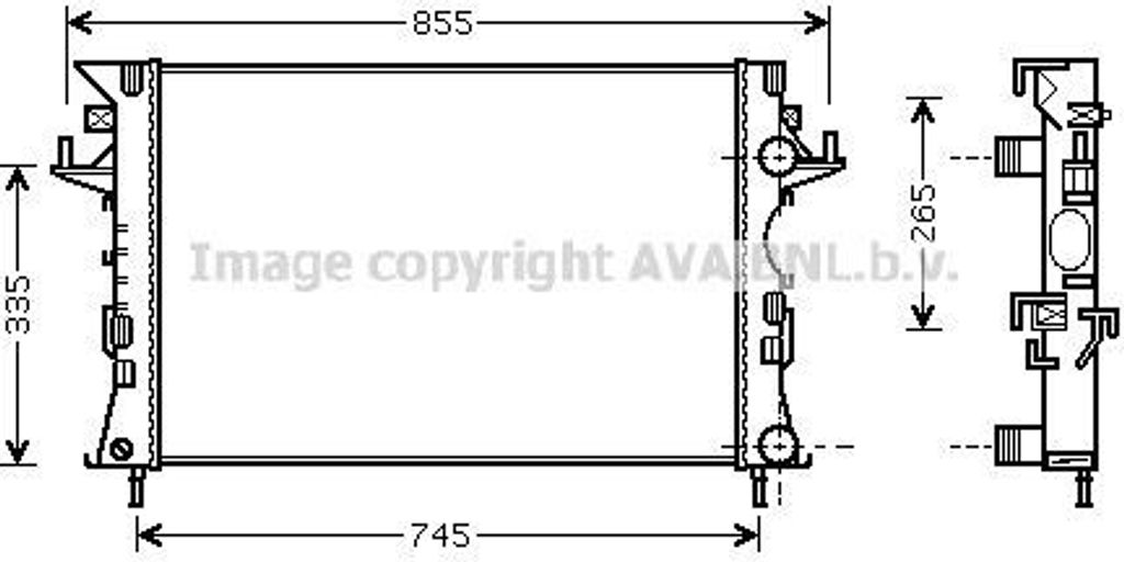 PRASCO RTA2292 Kühler Wasserkühler Motorkühler für RENAULT ESPACE IV (JK0/1) LAGUNA II Grandtour (KG0/1) LAGUNA II (BG0/1) Vel Satis Schrägheck