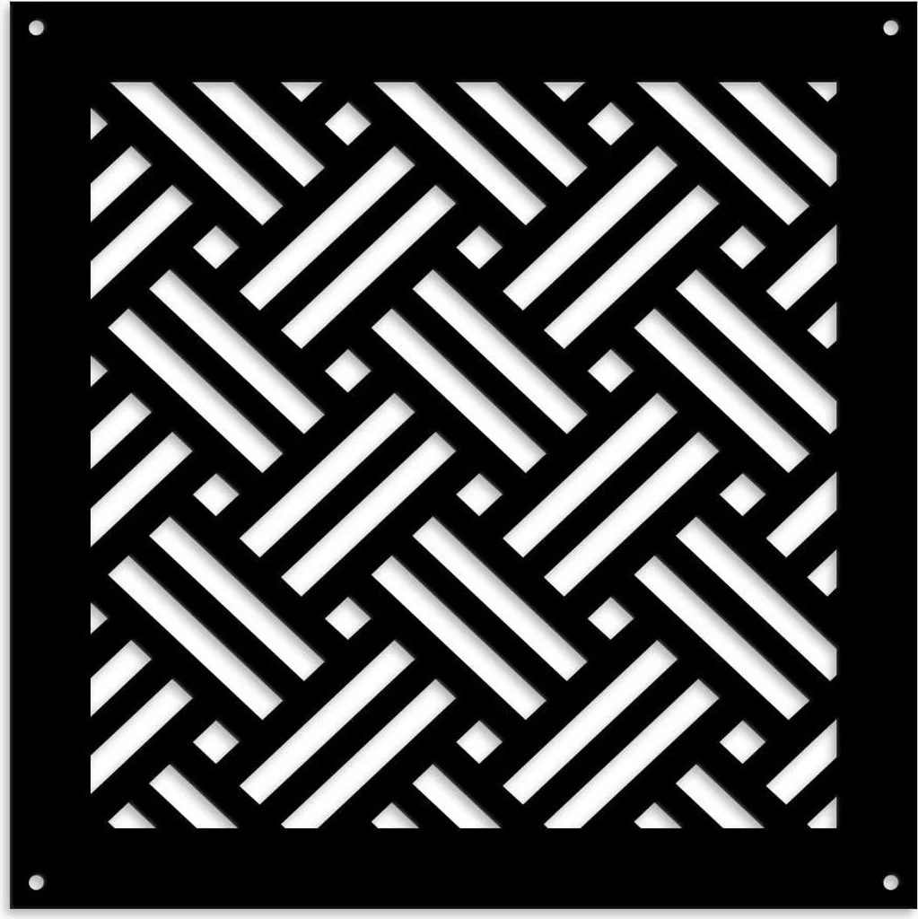 FILOTTO Pannello PVC Traforato Nero 48x48 cm - Parasole Design Moderno