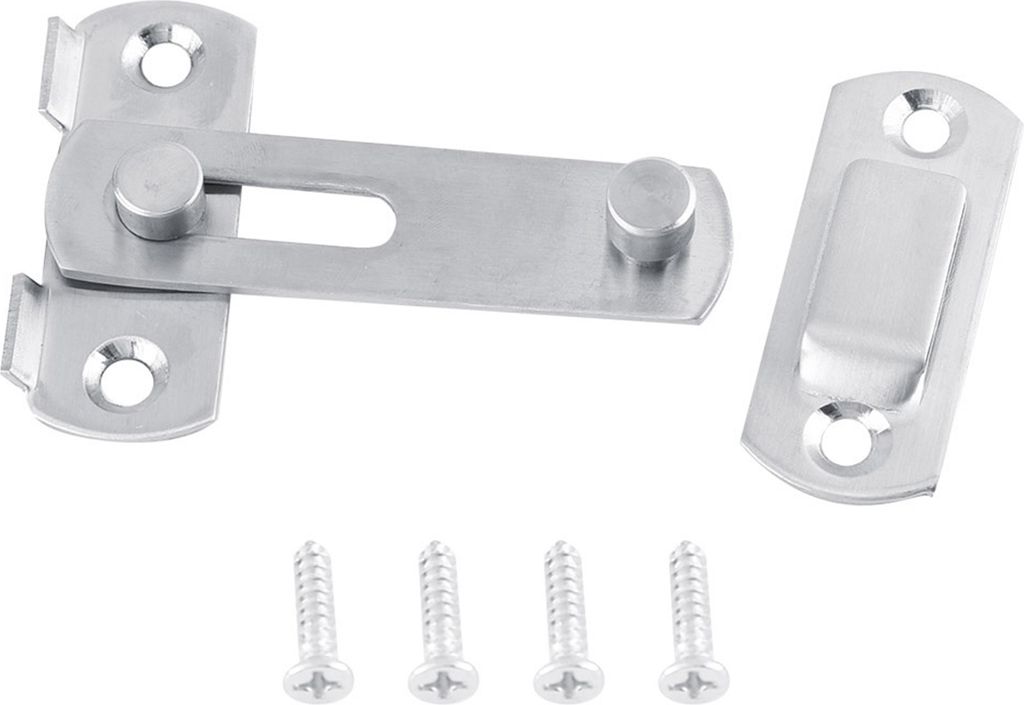 Edelstahl Haspel Schloss Schiebetür für Fenster Schrank Fitting Zimmer Zubehör