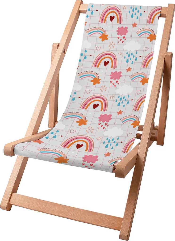 Sdraio Bambini Dreamroots in Legno Faggio 130kg Rosa Arcobaleno