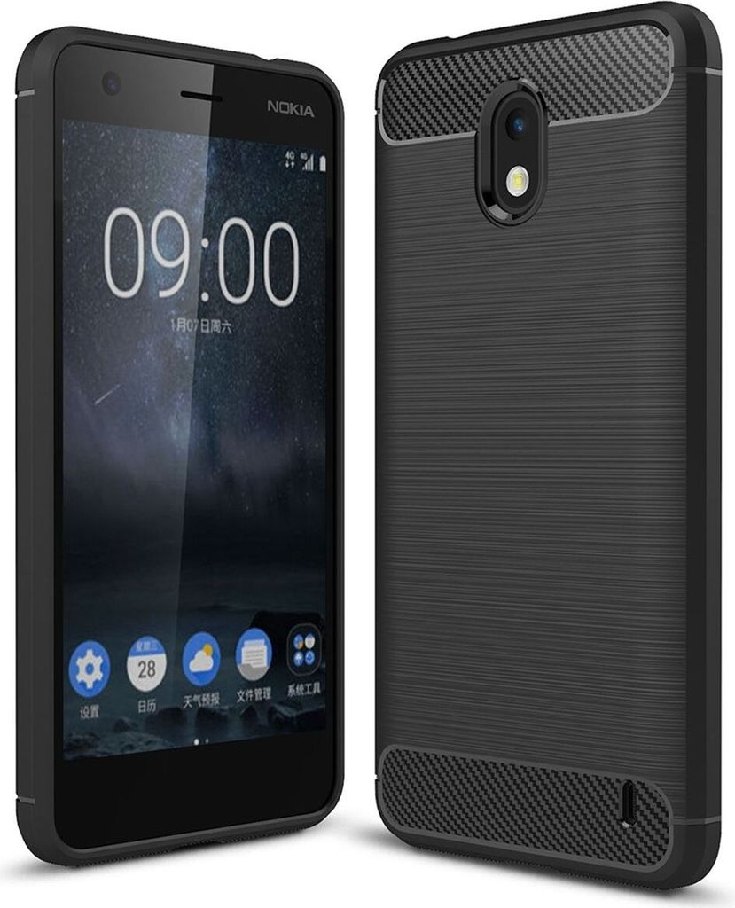 Schutzhülle Handyhülle für Nokia 2 Case Cover Carbon Optik Produktbild 