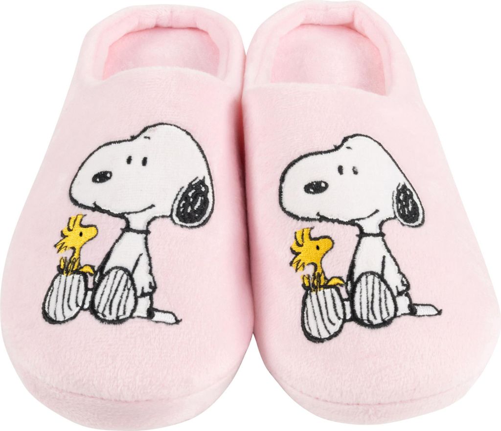 The Peanuts Snoopy Hausschuhe für Damen - Woodstock Puschen Slipper Pantoffeln Schlappen Rosa 41-42