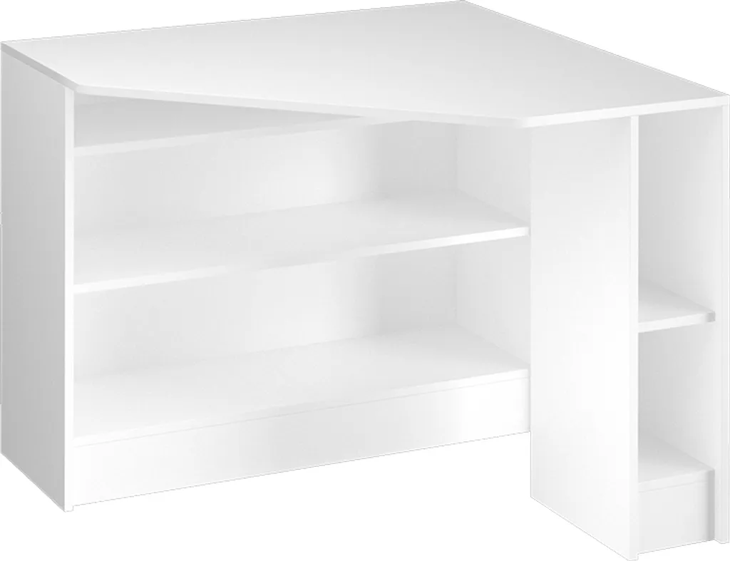 Bureau d'angle blanc compact Vicco Alvaro 94x94 cm Surface Résistante