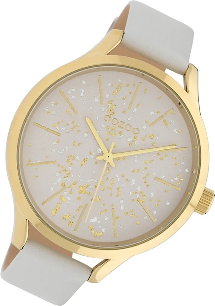 Montre Blanche Femme Oozoo C10085 - Idéale pour Tenue Chic et Soirée