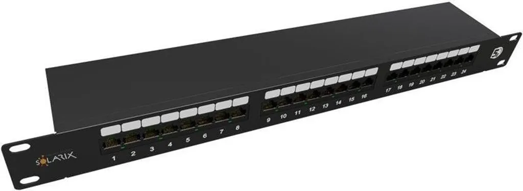 Panneau de brassage STP 24 ports Cat. 5e : stoppez les interférences 1U