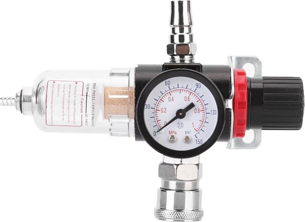 1/4 Zoll Auto Luft Kompressor Filter Wasserabscheider Trap Tools Kit mit Regulator Manometer