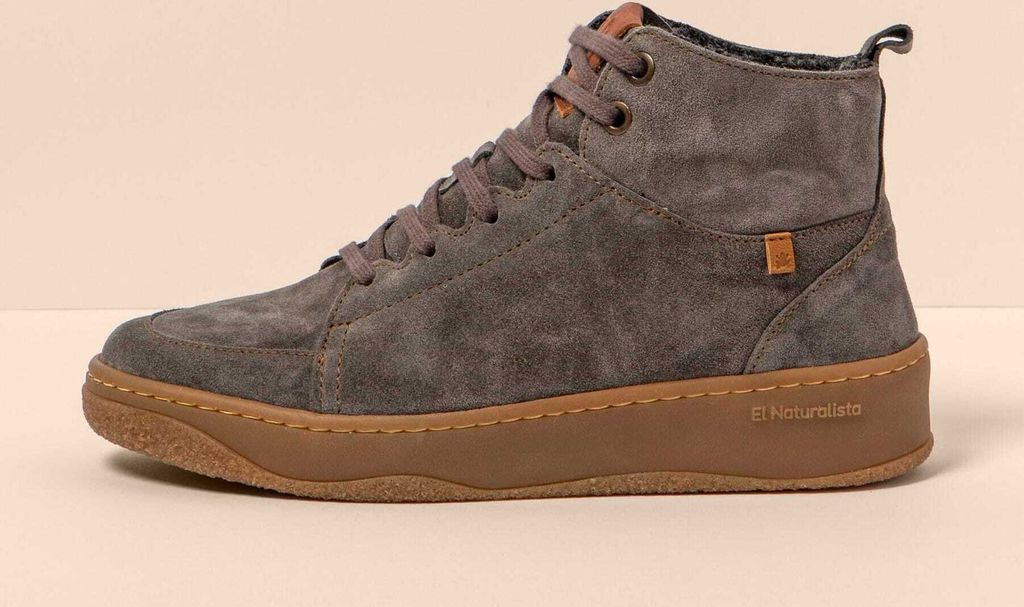 El Naturalista Schnürstiefel Uni N5843 SILK SUEDE GRAFITO/ GEO Farbe Grau