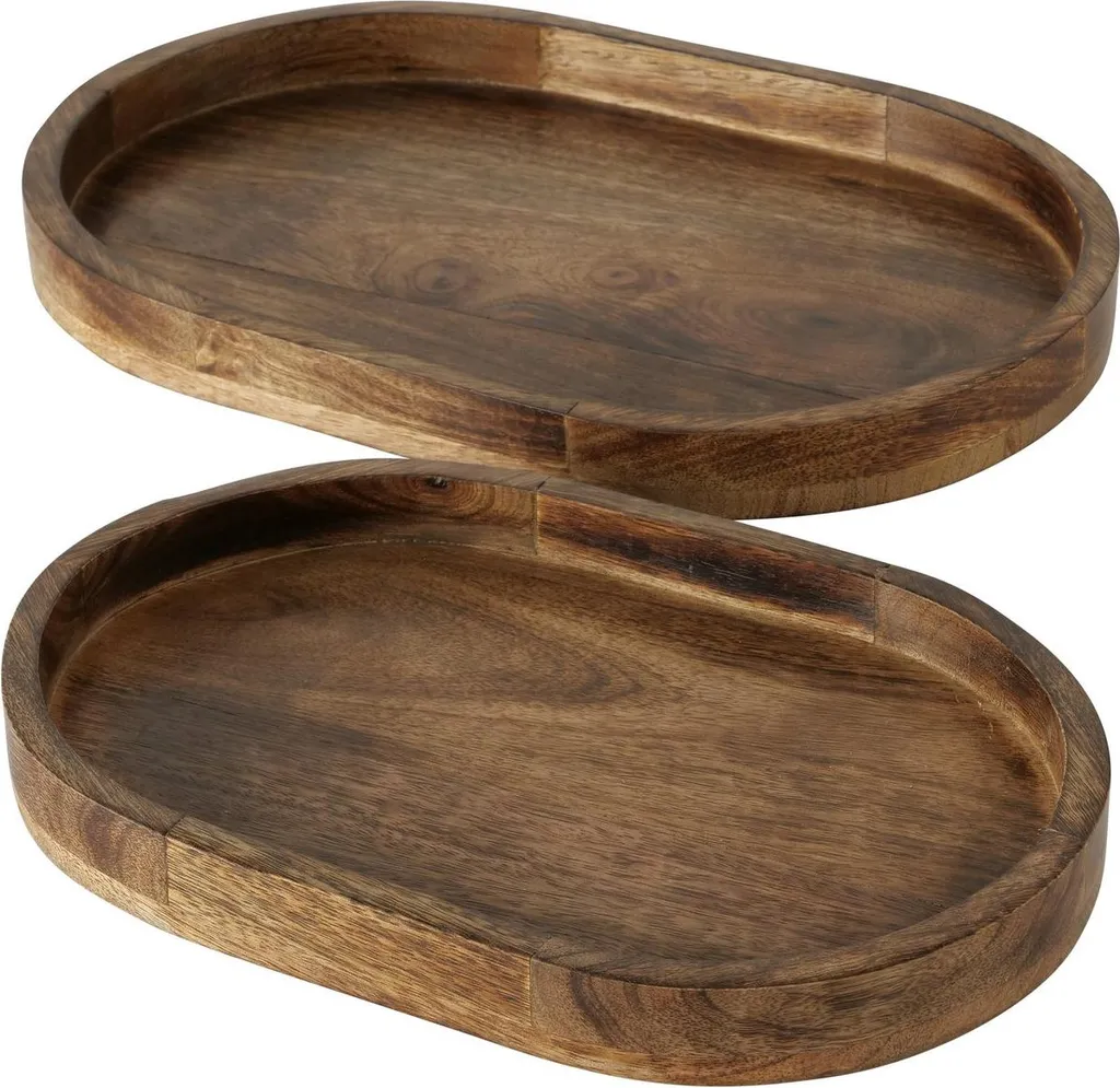 Set 2 Vassoi OVOLIO Legno Mango - Finalmente Ordine in Casa!