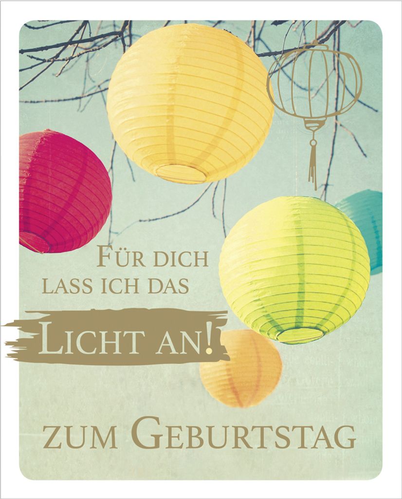 SUSY CARD Geburtstagskarte Snapshot "Lampions"