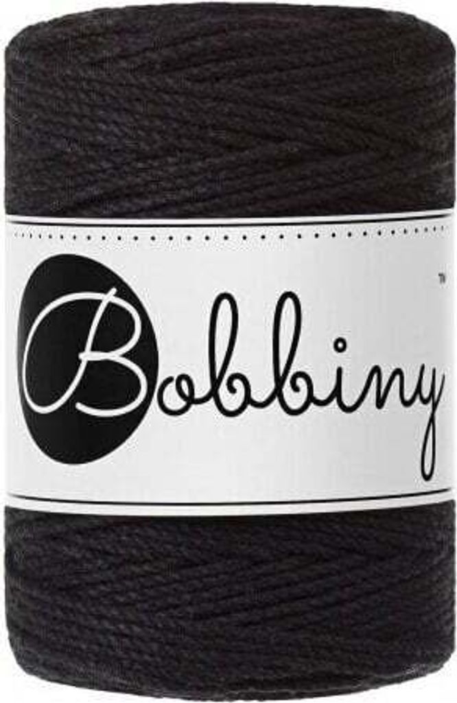 Bobbiny Macrame Rope 3ply 1,5mm 100m Black