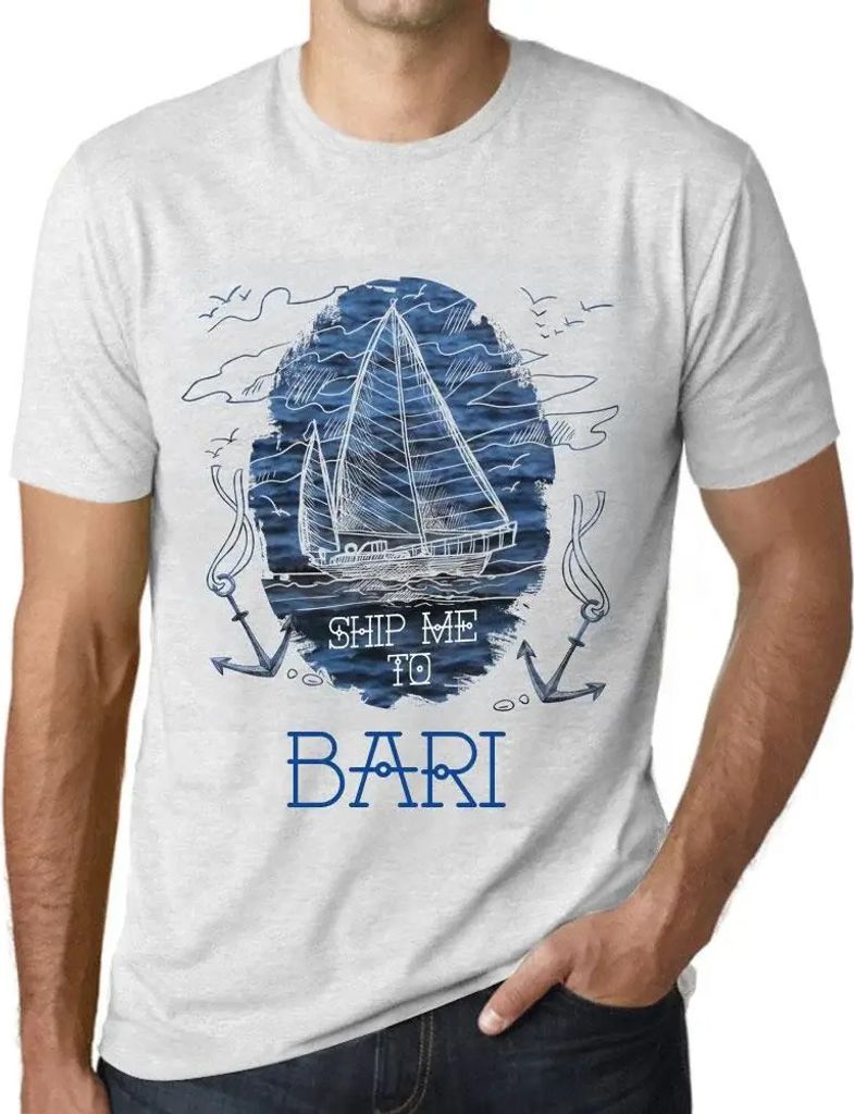 Herren Grafik T-Shirt Schicken Sie mich nach Bari – Ship Me To Bari – Öko-Verantwortlich Vintage Jahrgang Kurzarm Lustige Druck Geburtstag Ges...