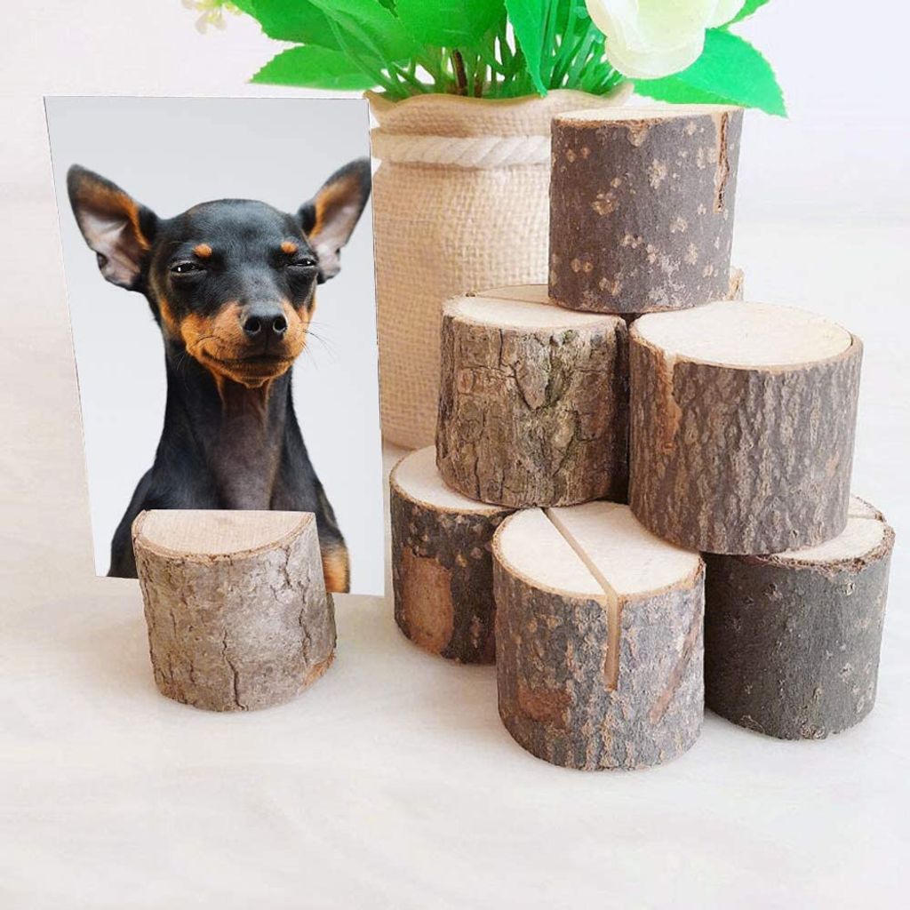 Tischkartenhalter Holz (20 Stk) - Rustikale Holz Produktbild 4