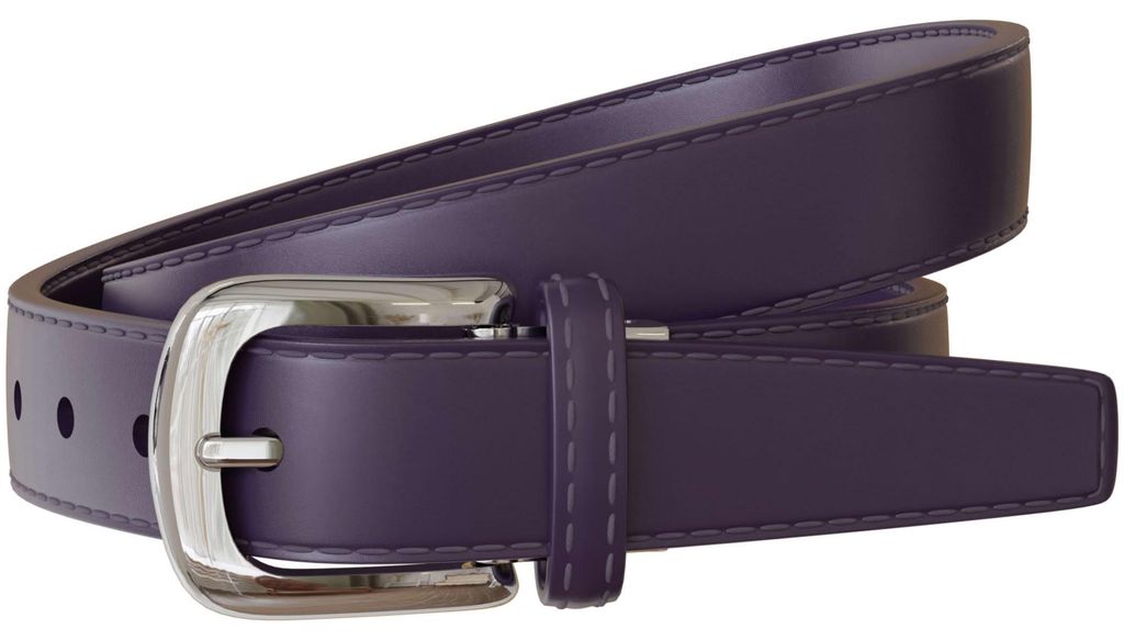 Damen Spalt Leder Gürtel 30mm Sommer Farben Silberne Schließe 30696 Violette 105
