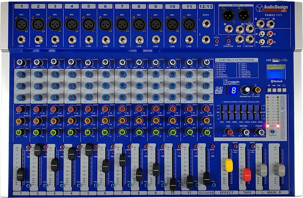 AudioDesign PAMX2.1111 Table de Mixage Passive 2 Canaux Compacte
