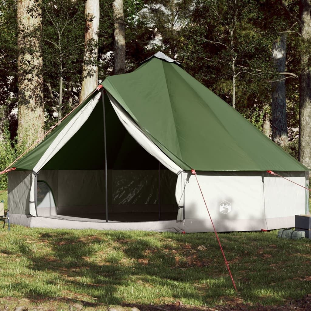 vidaXL Tipi-Familienzelt 12 Personen Grün Wasserdicht Produktbild 1