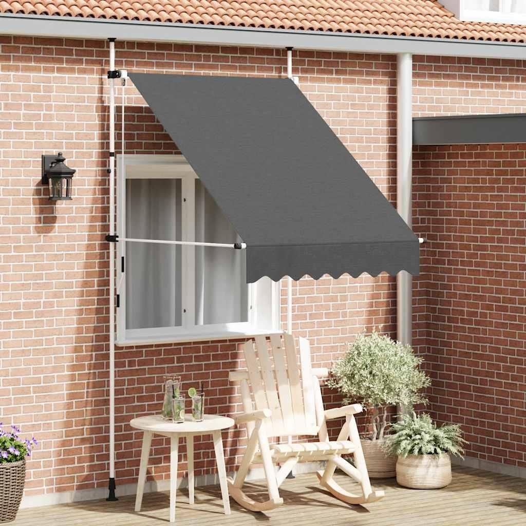 vidaXL Tenda a scomparsa manuale 150 cm antracite Immagine del prodotto 