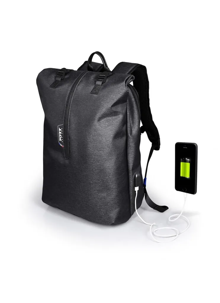 Sac à dos Travail et Études Port New York 15,6 Pouces - Coloris Gris