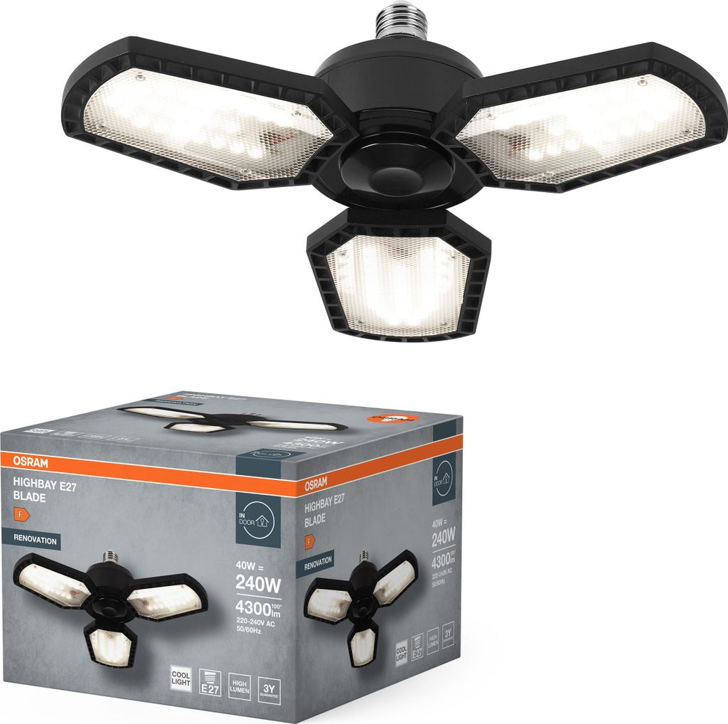 OSRAM Highbay Blade, lampada da soffitto in nero, Immagine del prodotto 
