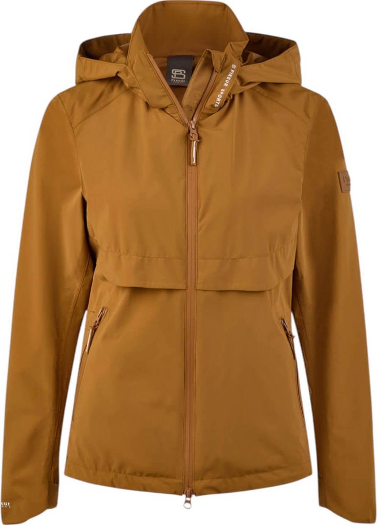 Pikeur wasserdichte Jacke mit abnehmbarer Kapuze " SPORTS " Größe - 42 Farbe - caramel