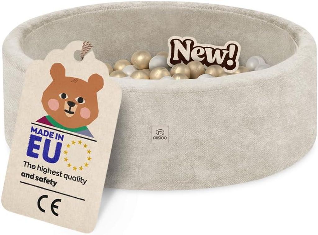 MISIOO Basen z piłeczkami dla niemowląt 90 x 30 cm z 200 Zdjęcie produktu 