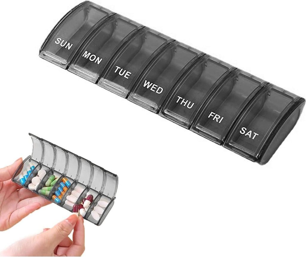 Tablettenbox 7 Tage Pillendose Vitamine Nahrungsergänzung Produktbild 