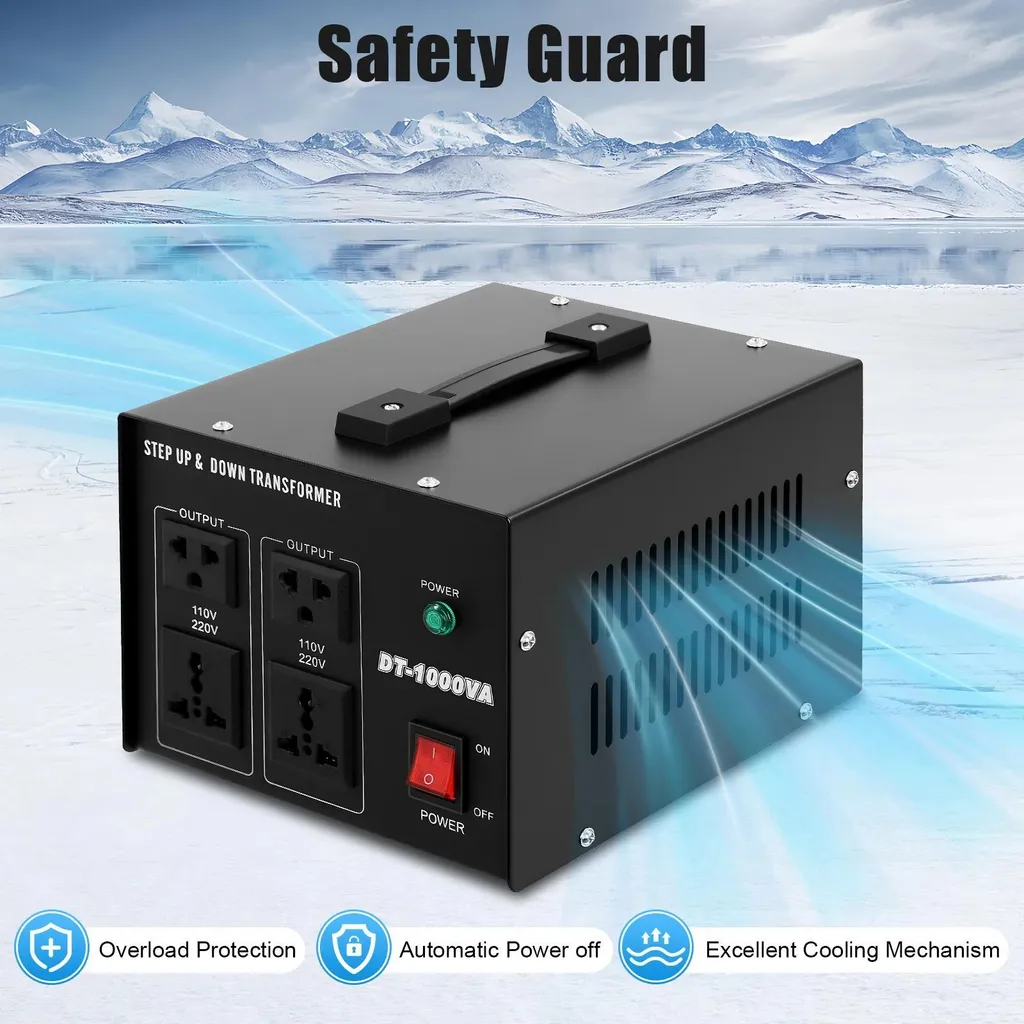 Transformateur Électrique Réversible 110V vers 220V - Puissance 800W - 7