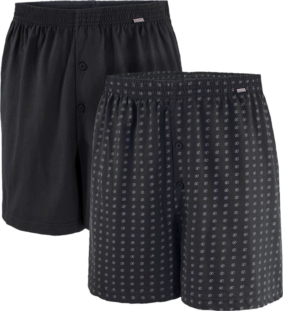 Boxershorts Übergröße 2er Pack schwarz Adamo