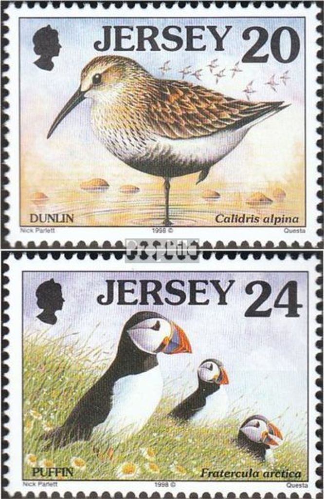 Briefmarken GB - Jersey 1998 Mi 768II-769II (kompl.Ausg.) postfrisch Seevögel