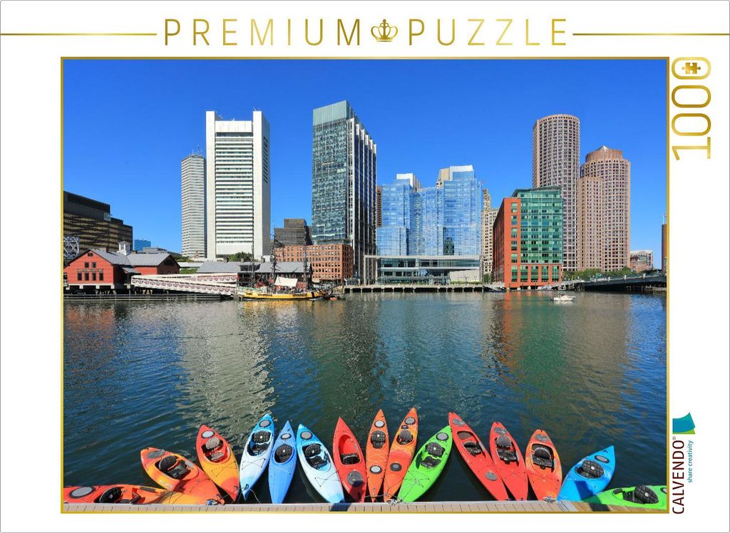 CALVENDO Puzzle Blick vom Harbor Walk auf Downtown | 1000 Teile Lege-Größe 64x48cm Foto-Puzzle für glückliche Stunden