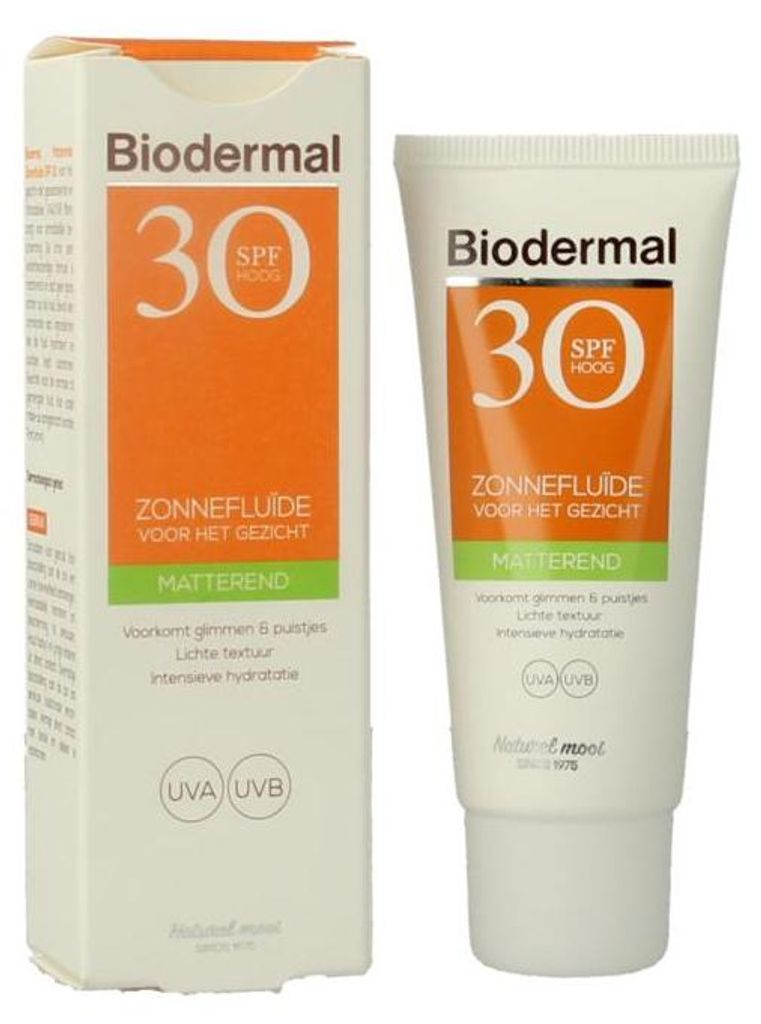 Biodermal Sonnenschutzfluid mit mattierender Wirkung LSF 30 Produktbild 