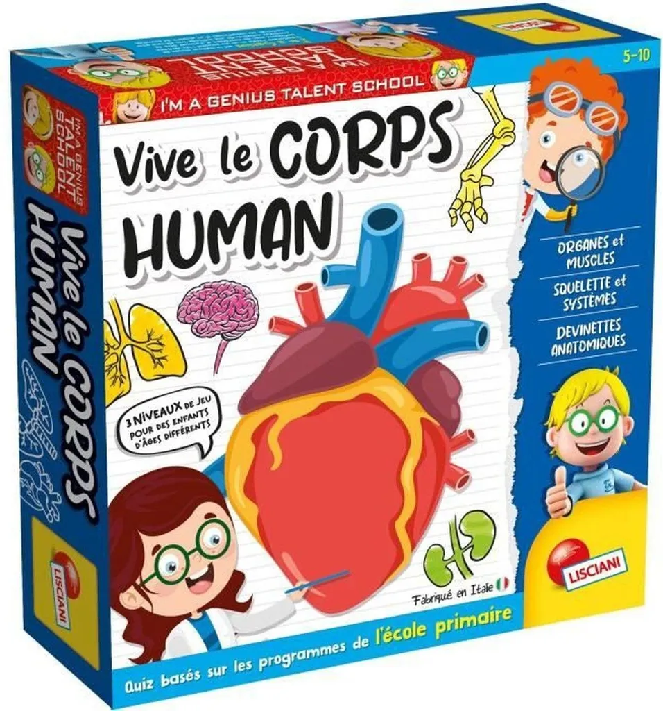 Apprendre l'anatomie en s'amusant jeu scientifique enfant 8-12 ans (FR)