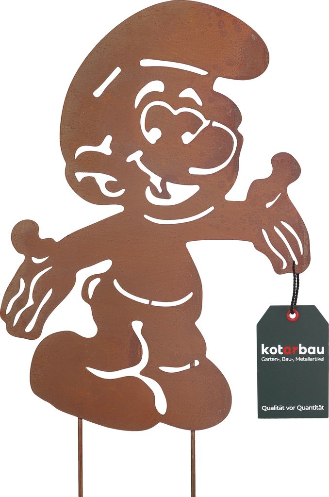 KOTARBAU Gartendekoration Rostfiguren 55 cm Zwerg Weihnachtsdeko Garten Ecorost Gartenstecker Weihnachten Gartenfiguren & Gartenstatuen Roststeck...
