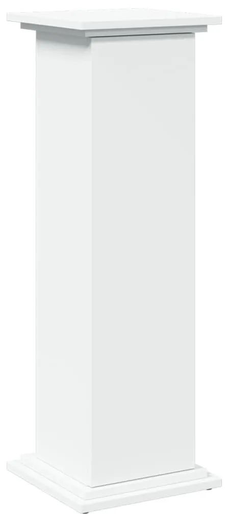 vidaXL Poteau de Rangement Blanc 31x30x90 cm en Bois Composite Robuste