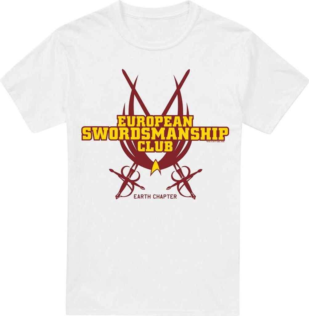 Star Trek - "Swordsmanship Club" T-Shirt für Herren TV5929 (XL) (Weiß)
