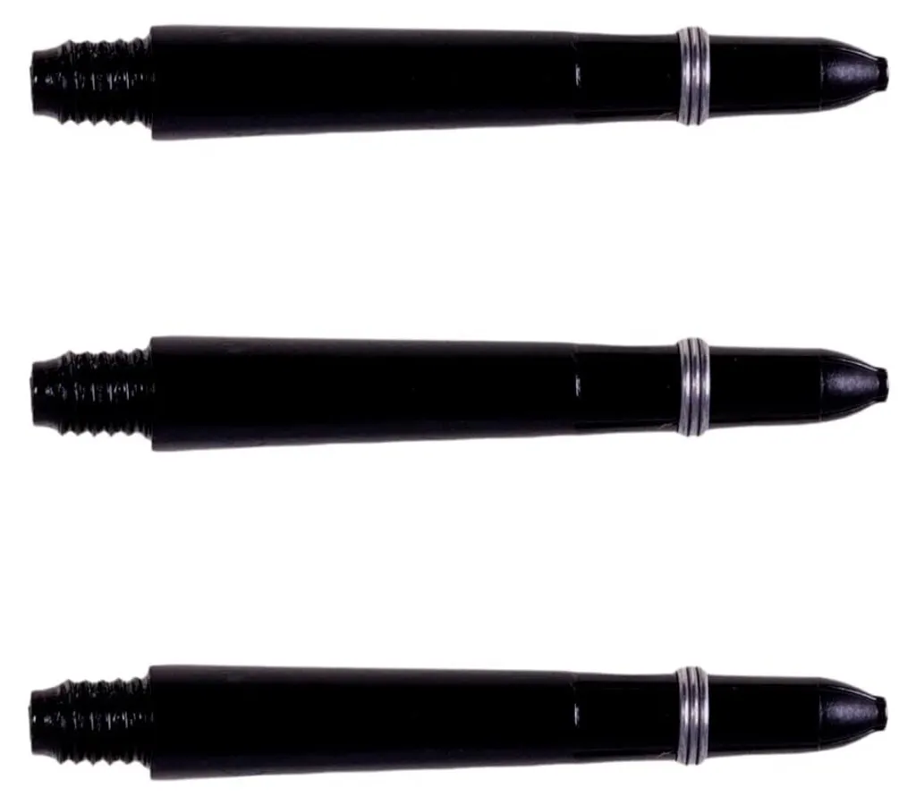 Karella Shafts Nylon + Ring Black Short 35mm tiges de fléchettes robustes