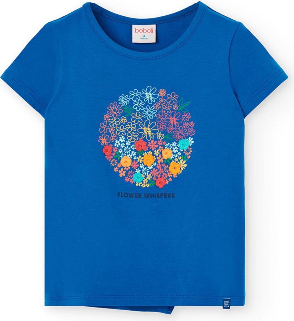 Boboli Stretch Knit Kurzarm-t-shirt Blau 14 Years Blau 14 Years
