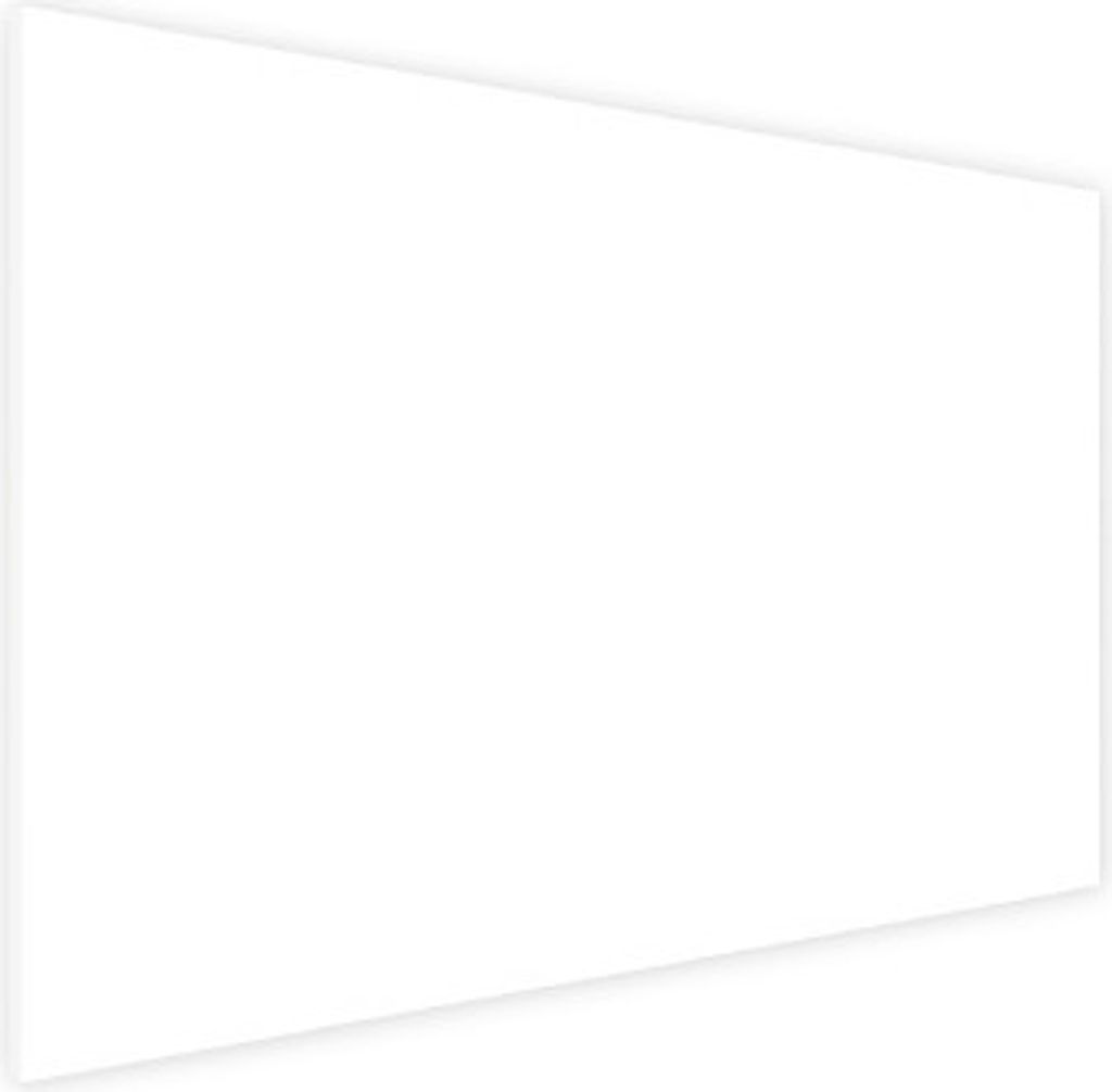 A white rectangular board, likely a magnetic or writing board, is shown from a slightly elevated side angle.