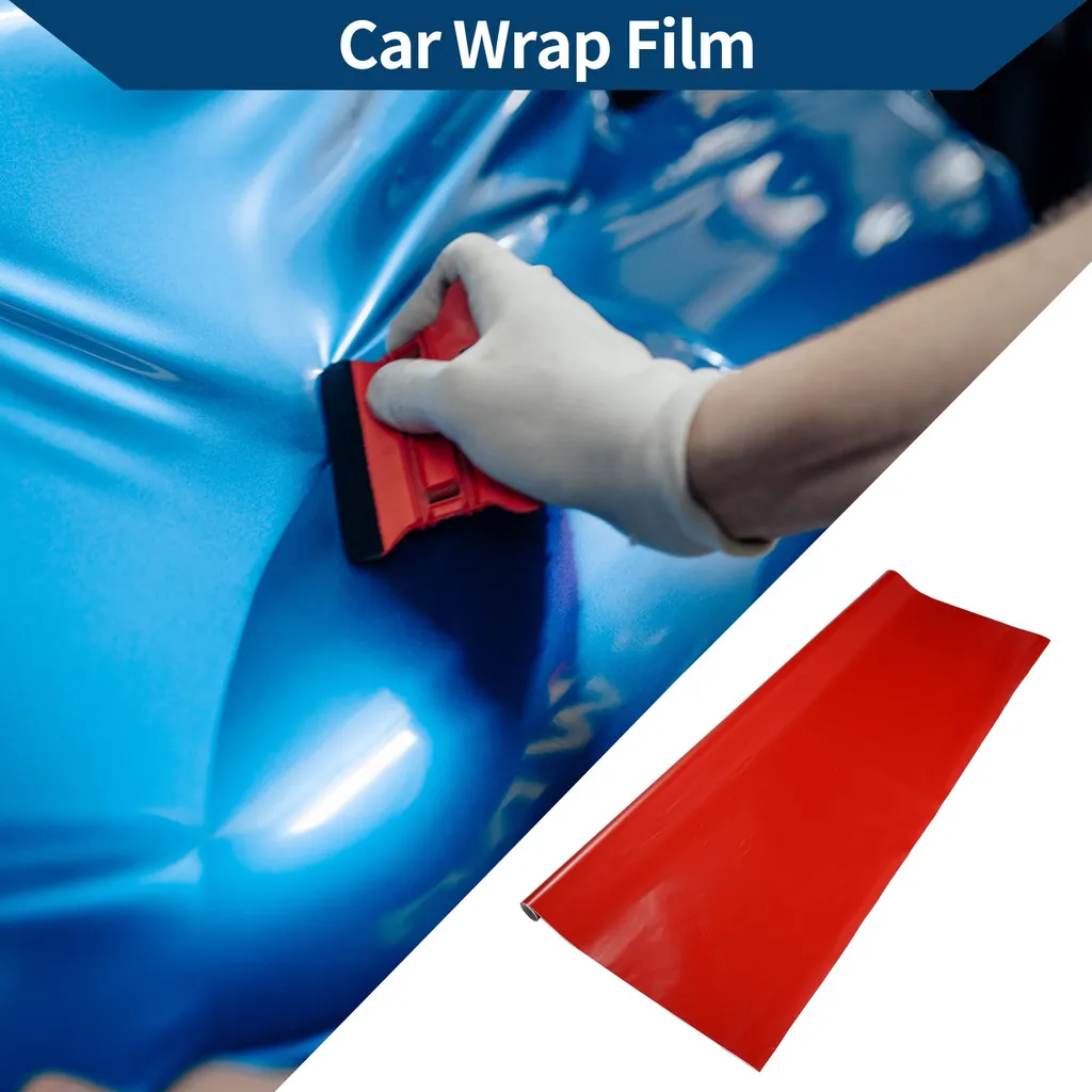 Wrapping Voiture Rouge Mat - Rouleau Vinyle PVC Adhésif Multi-usage