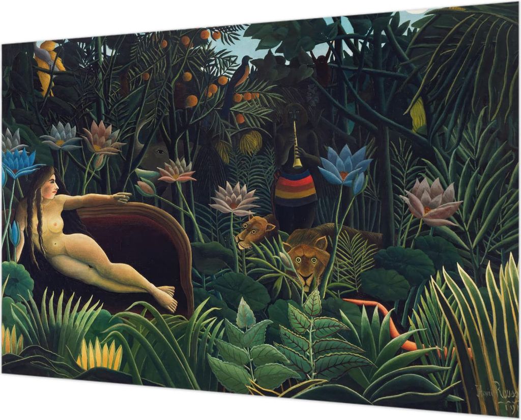 Wandtapete - Dekorative Tapete für Wohnzimmer - Tapetenfolie für Wanddekoration - 152x104 cm - Exotischer Dschungel