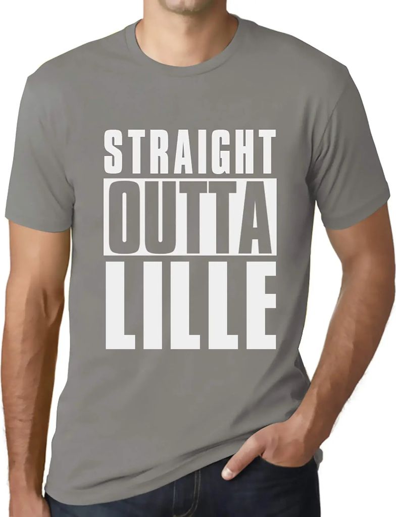 Herren Grafik T-Shirt Direkt aus Lille – Straight Outta Lille – Öko-Verantwortlich Vintage Jahrgang Kurzarm Lustige Druck Geburtstag Geschenk ...