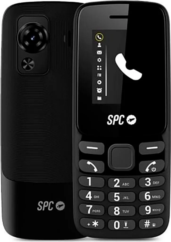 Téléphone Mobile à Touches SPC Talk 2 Noir avec Grande Autonomie 220V