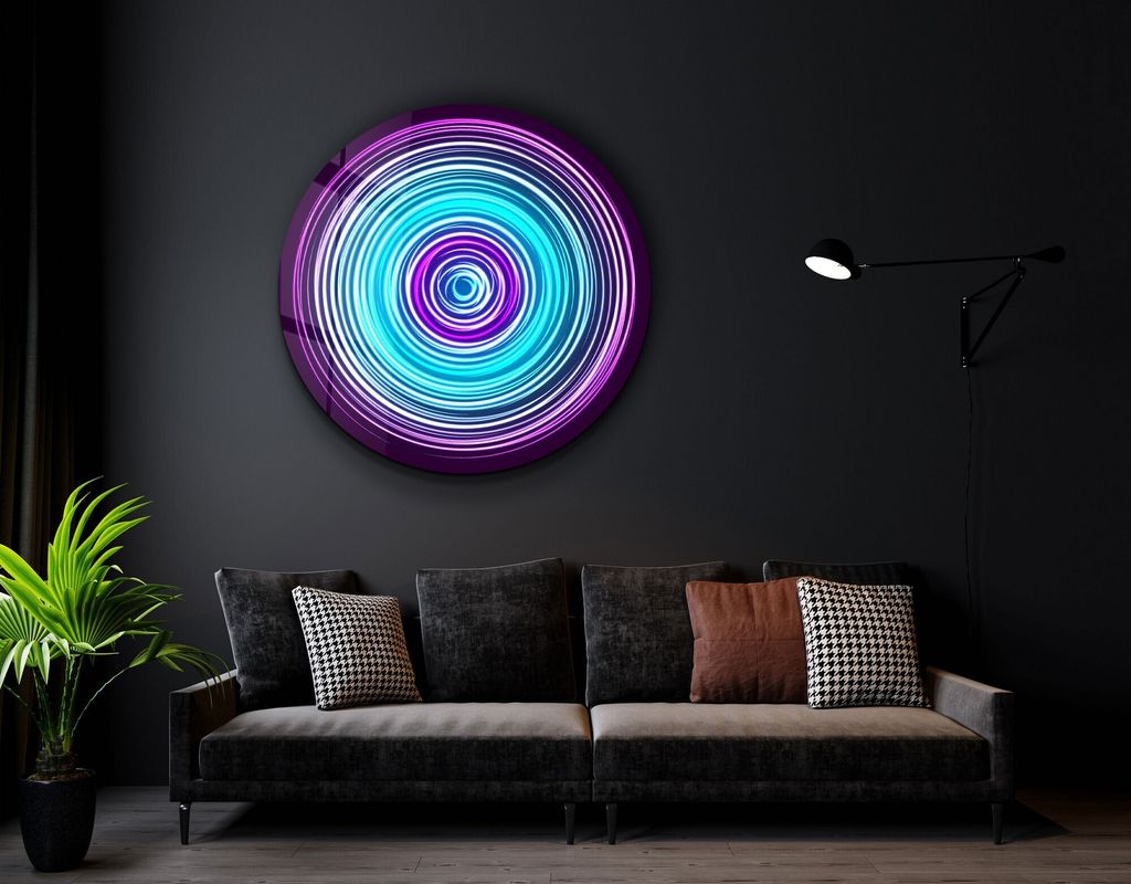Wallity, SKR-9059 - (80 x 80), Dekorative Malerei aus gehärtetem Glas, Mehrfarbig, 100 % gehärtetes Glas, 80 x 80 x 0,4 cm