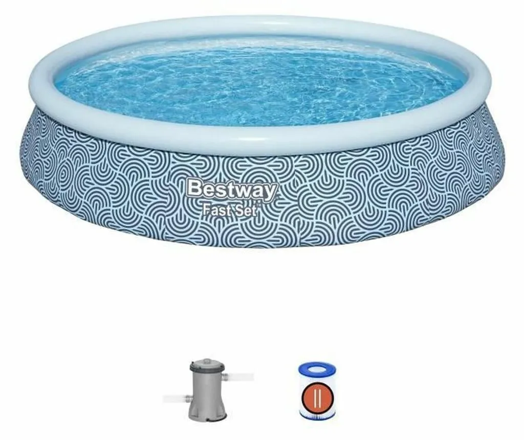 Piscine autoportée ronde Bestway bleue 3,96m x 0,84m kit complet famille