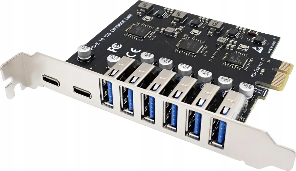 Hub Interno PCIe 8 Porte USB 3.2 5Gbps | 6x USB-A 2x USB-C Gen2