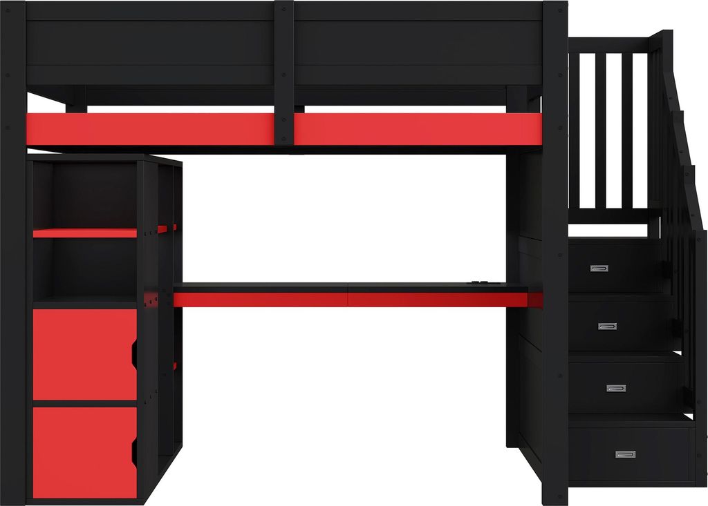 Flieks Etagenbett 140x200cm mit Led, Hochbett mit Produktbild 