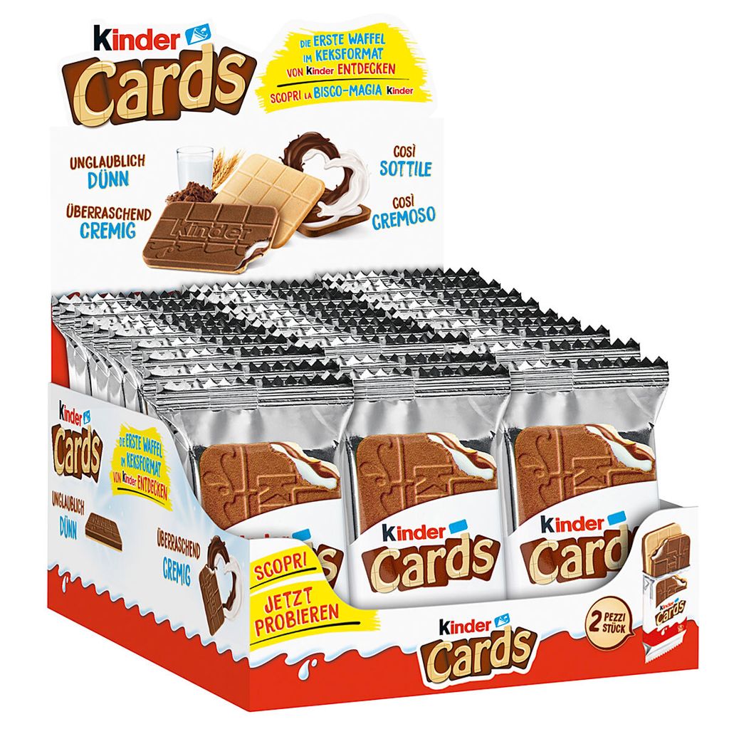 Kinder Cards specialità wafer con crema al cacao 25g Immagine del prodotto 