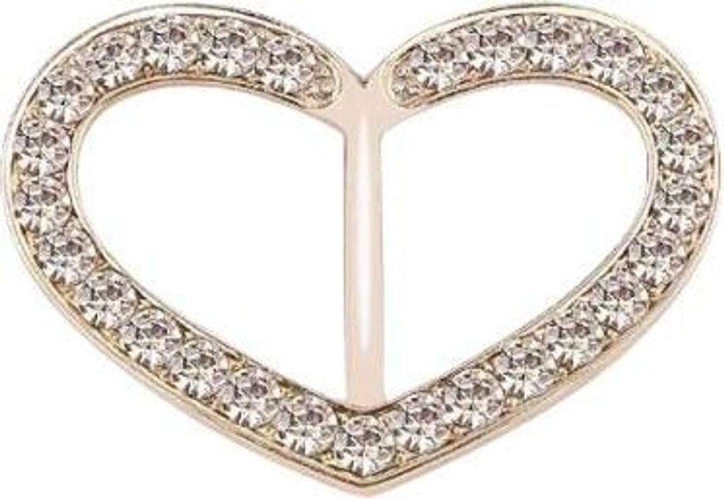 Der Glanz der Eleganz - eine universelle goldene Herzschnalle