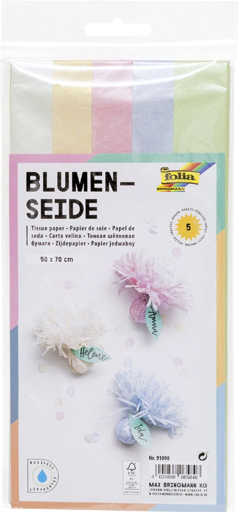 Folia 91098, Kunstpapier, 20 g/m², 5 Blätter Produktbild 