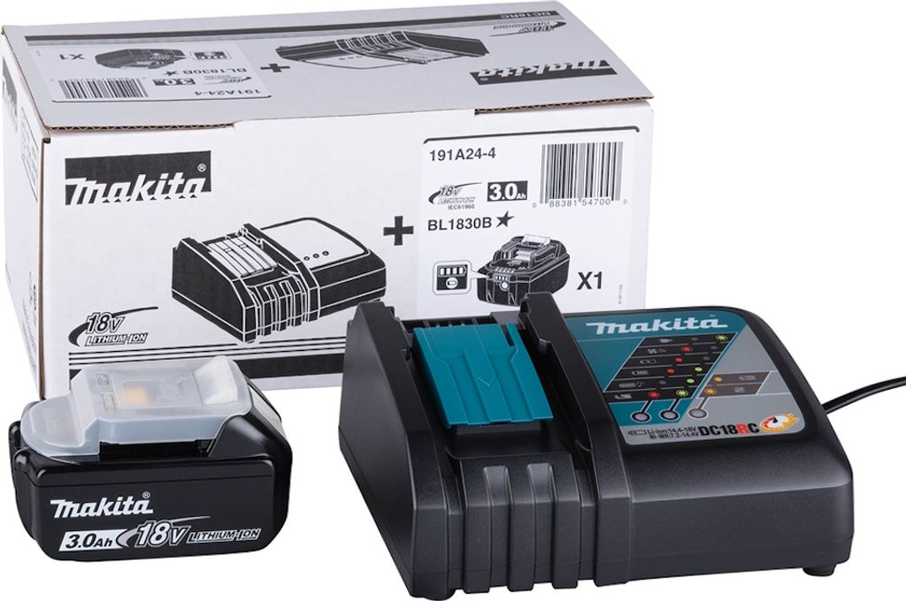 Power Pack MAKITA 191A24-4 18V LXT batterie 3Ah et chargeur Image du produit 