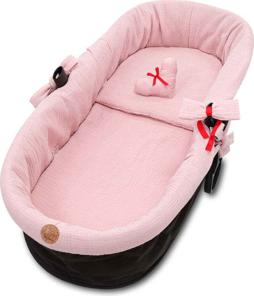 Stubenwagen Umrandung Musselin - Nestchen für Kinderwagen Produktbild 